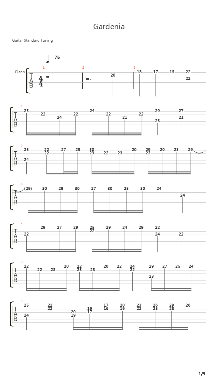 Prologue & Gardenia吉他谱