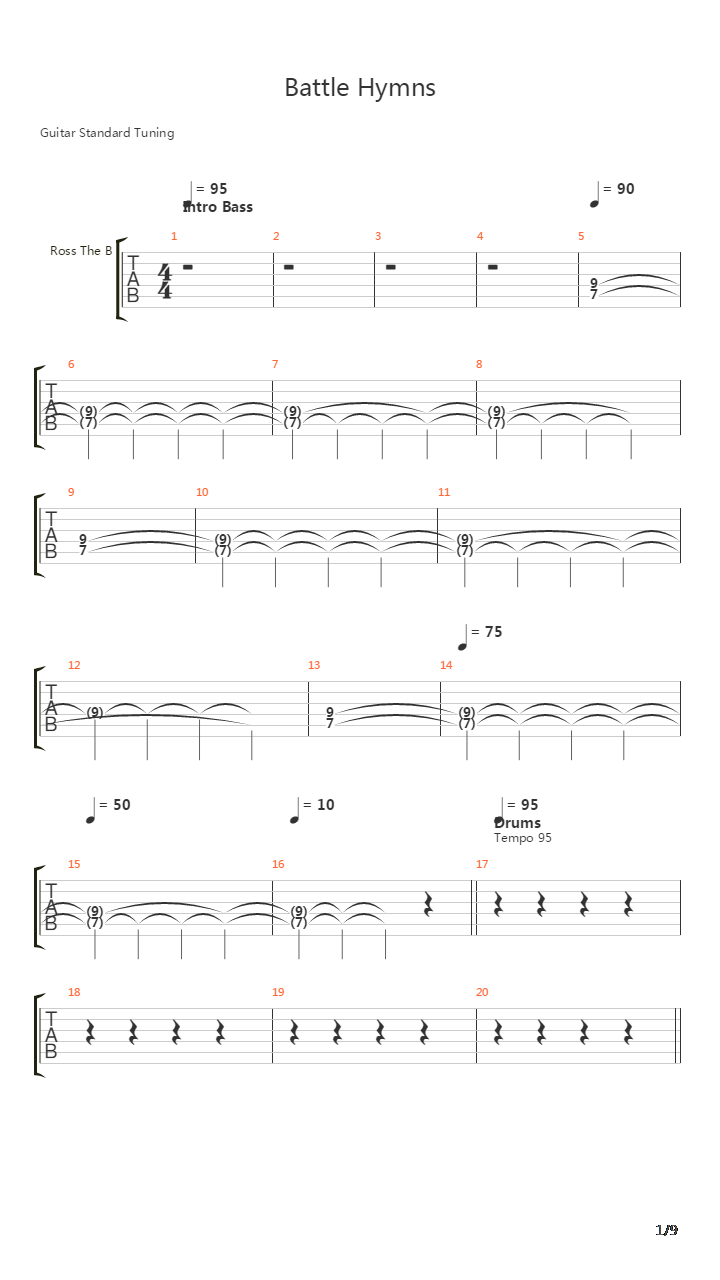 Battle Hymn吉他谱