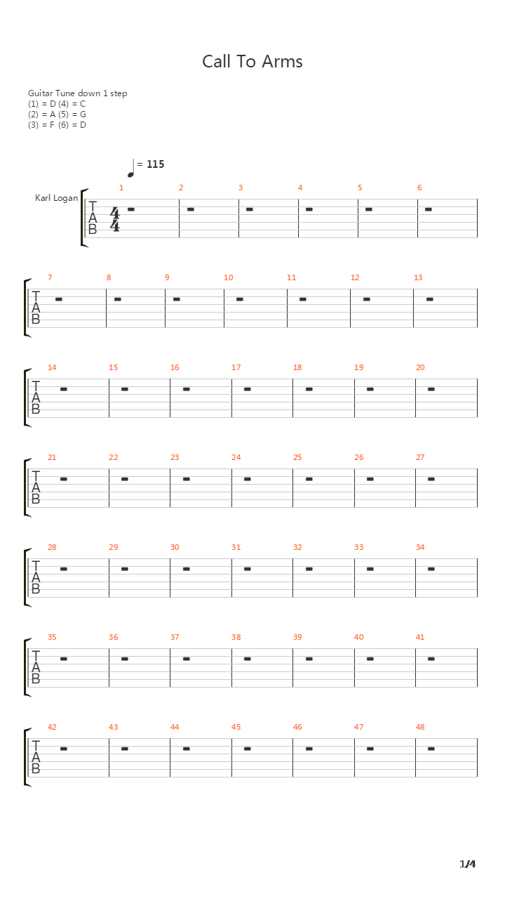 Call To Arms吉他谱