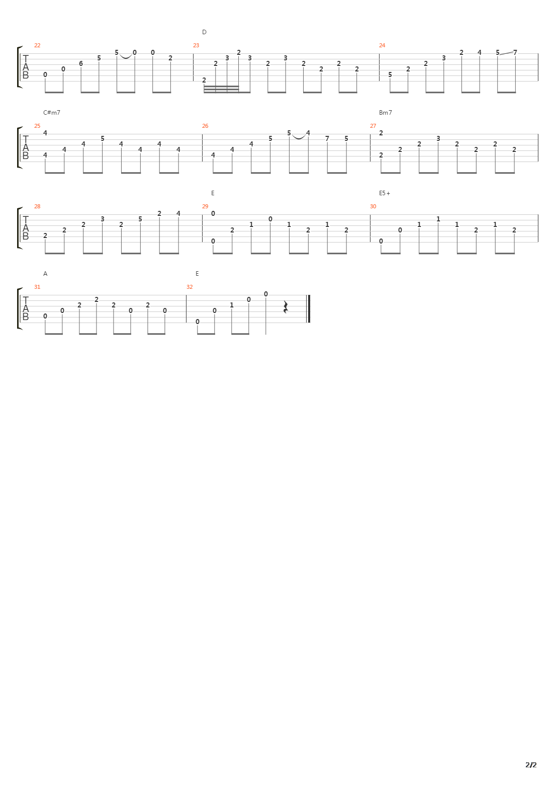 Prelude To The Rain吉他谱