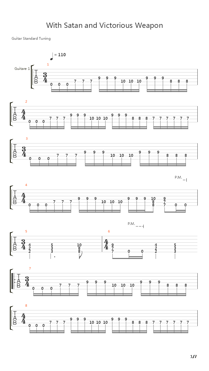 With Satan A Victorious Weapons Ver 2吉他谱