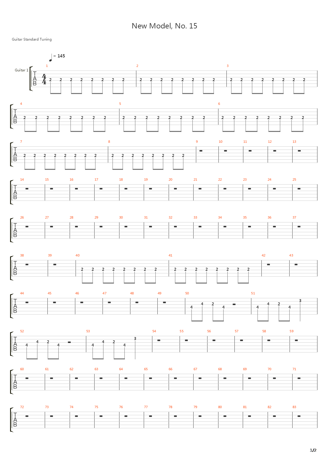 New Model, No. 15吉他谱