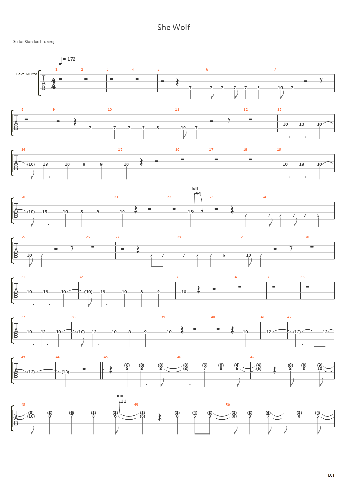 She-Wolf吉他谱