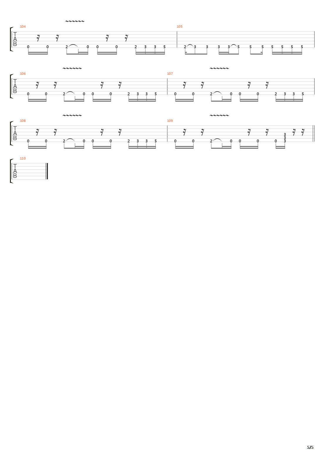 5 März吉他谱