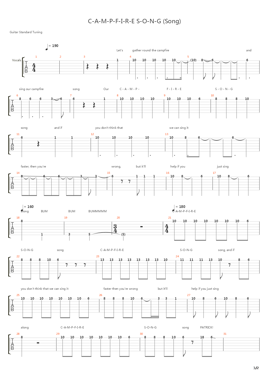 Bunda吉他谱
