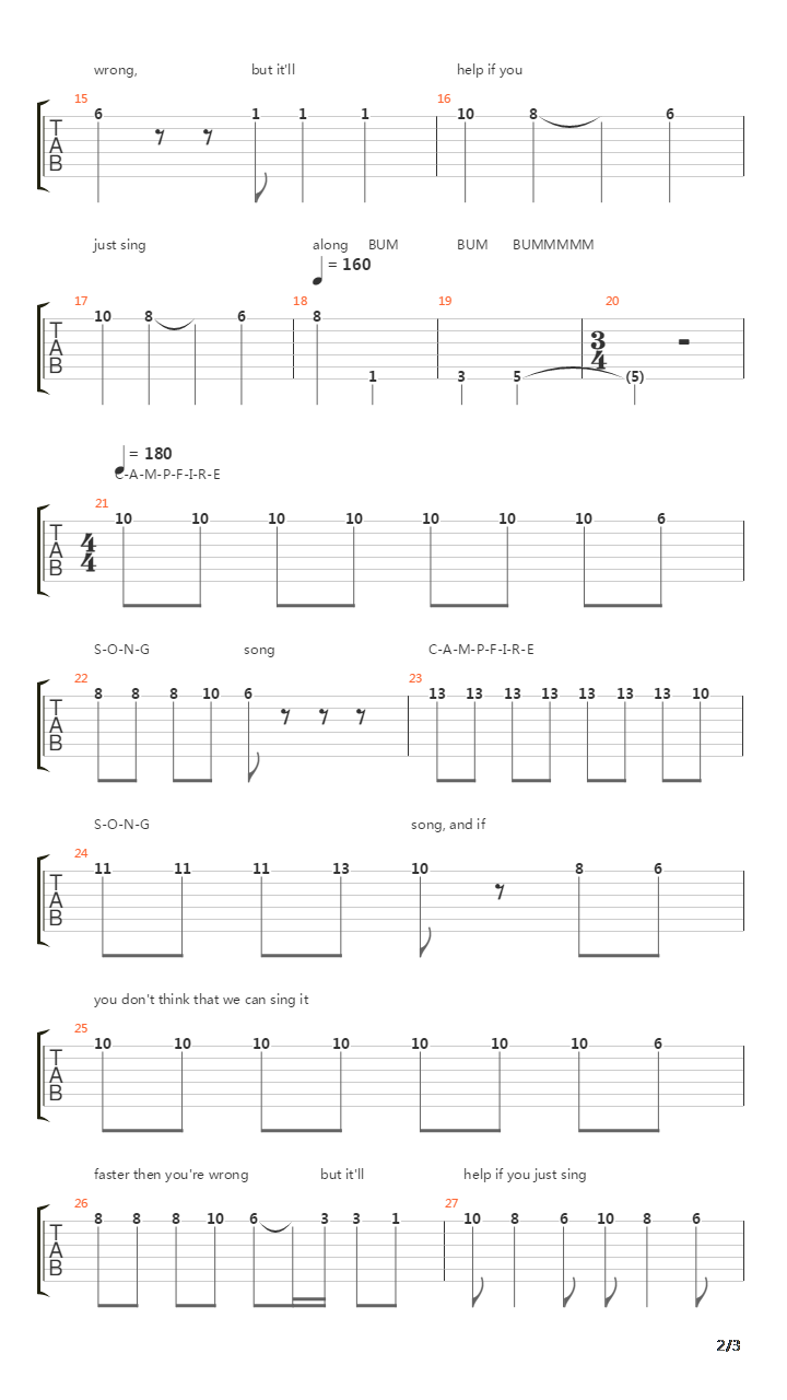Bunda吉他谱