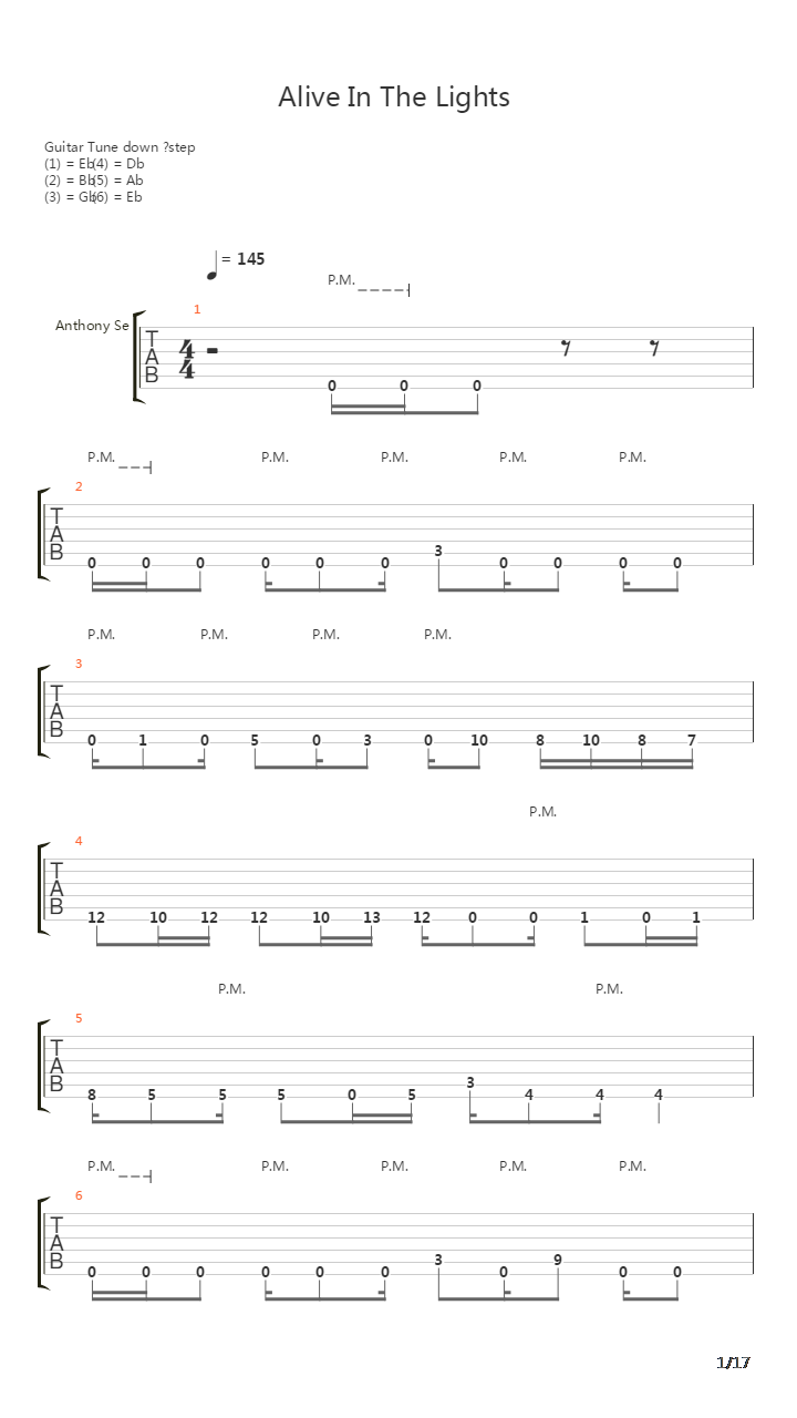 Alive In The Lights吉他谱