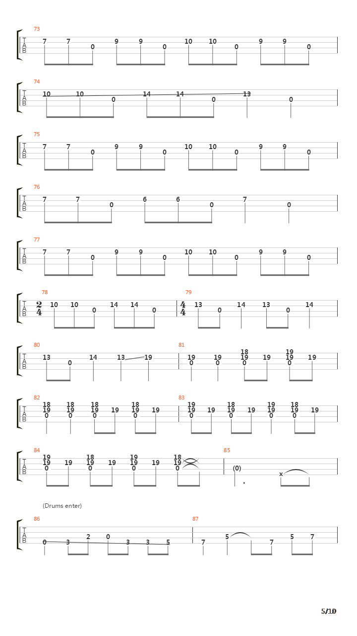 Anesthesia (Pulling Teeth)吉他谱