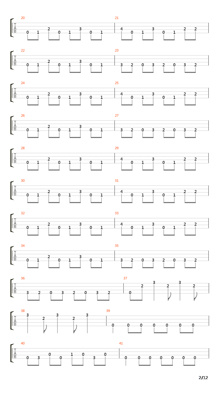 Master Of Puppets Power BassAcousticSolo Cover吉他谱