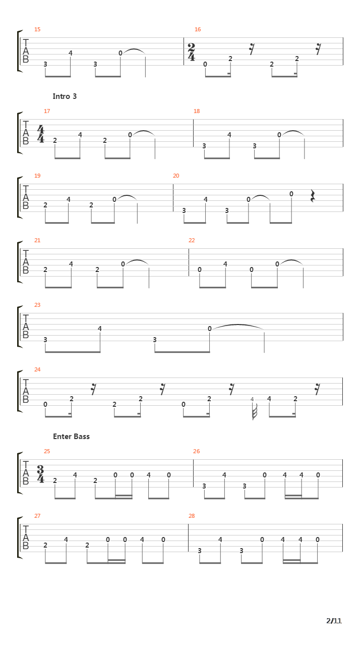 One吉他谱