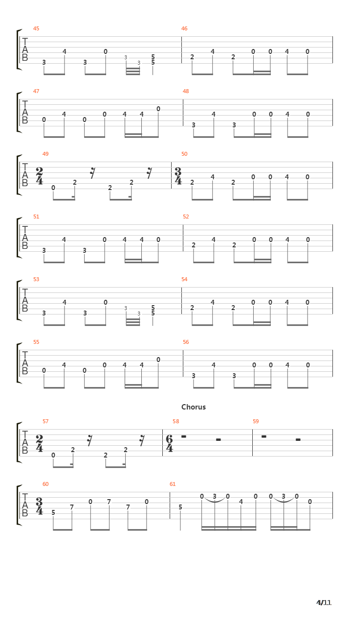 One吉他谱