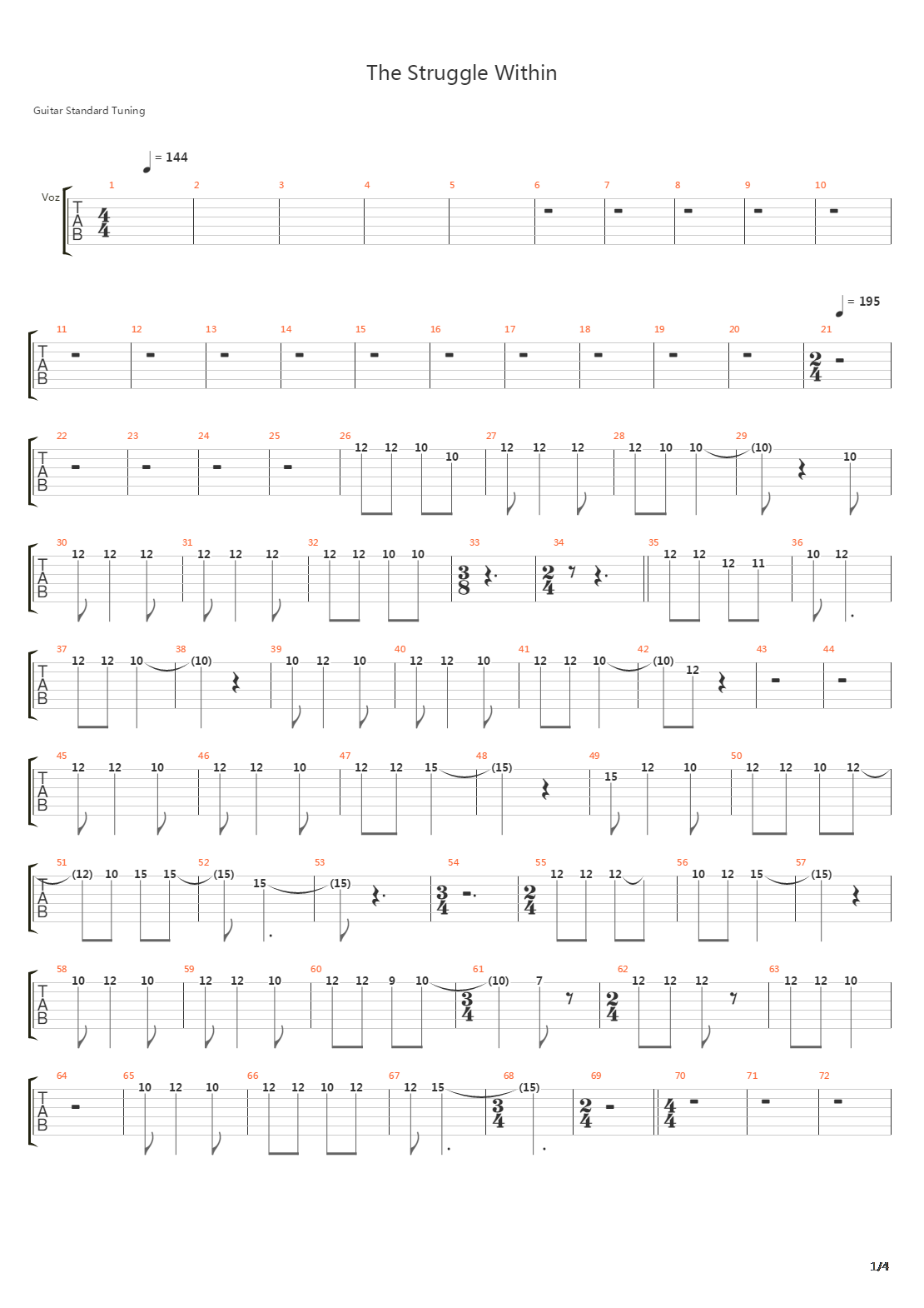 The Struggle Within吉他谱