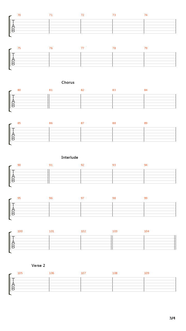 For Whom The Bell Tolls吉他谱