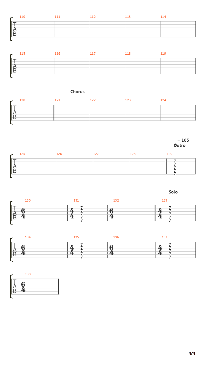 For Whom The Bell Tolls吉他谱