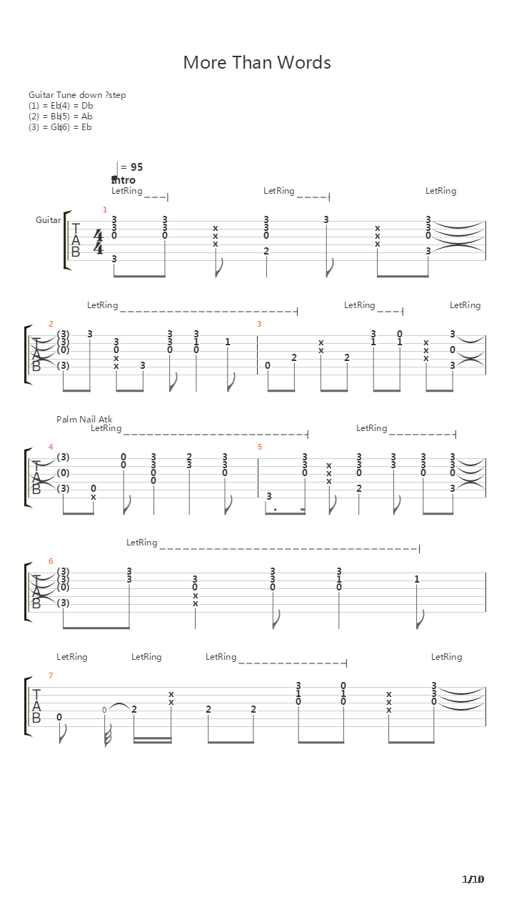 More Than Words吉他谱