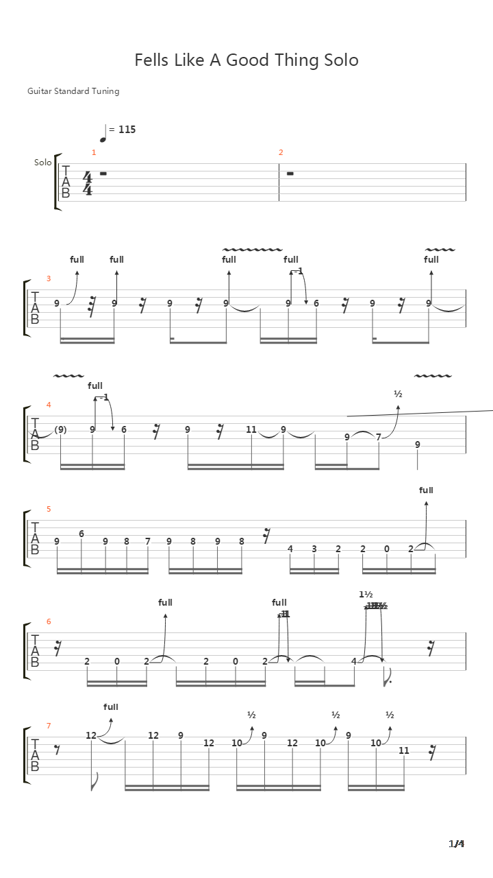 Feels Like A Good Thing吉他谱