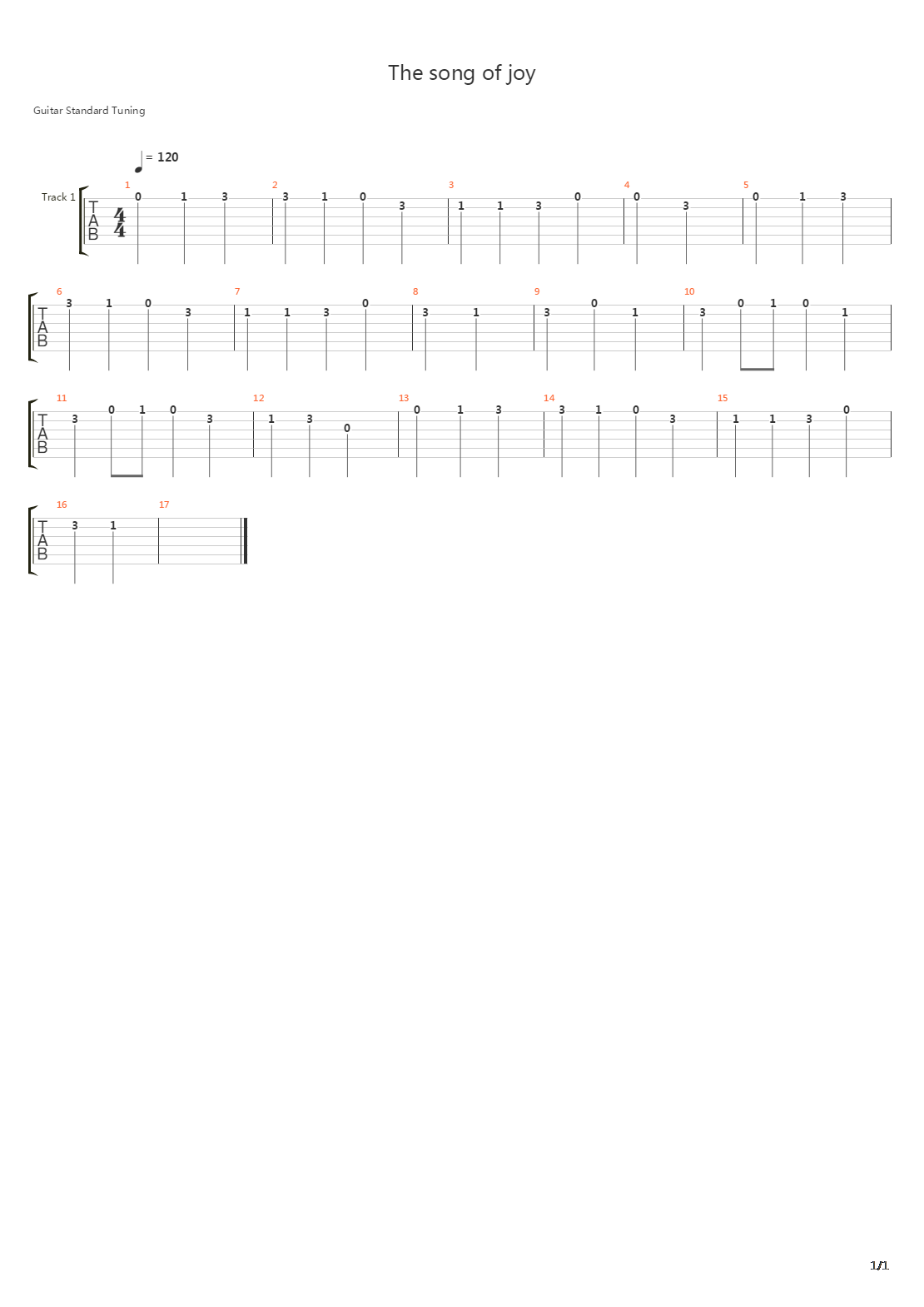 Song Of Joy吉他谱