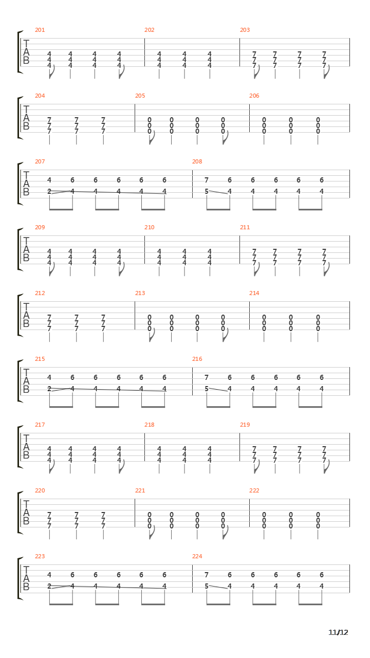 Gone (Version Easy)吉他谱