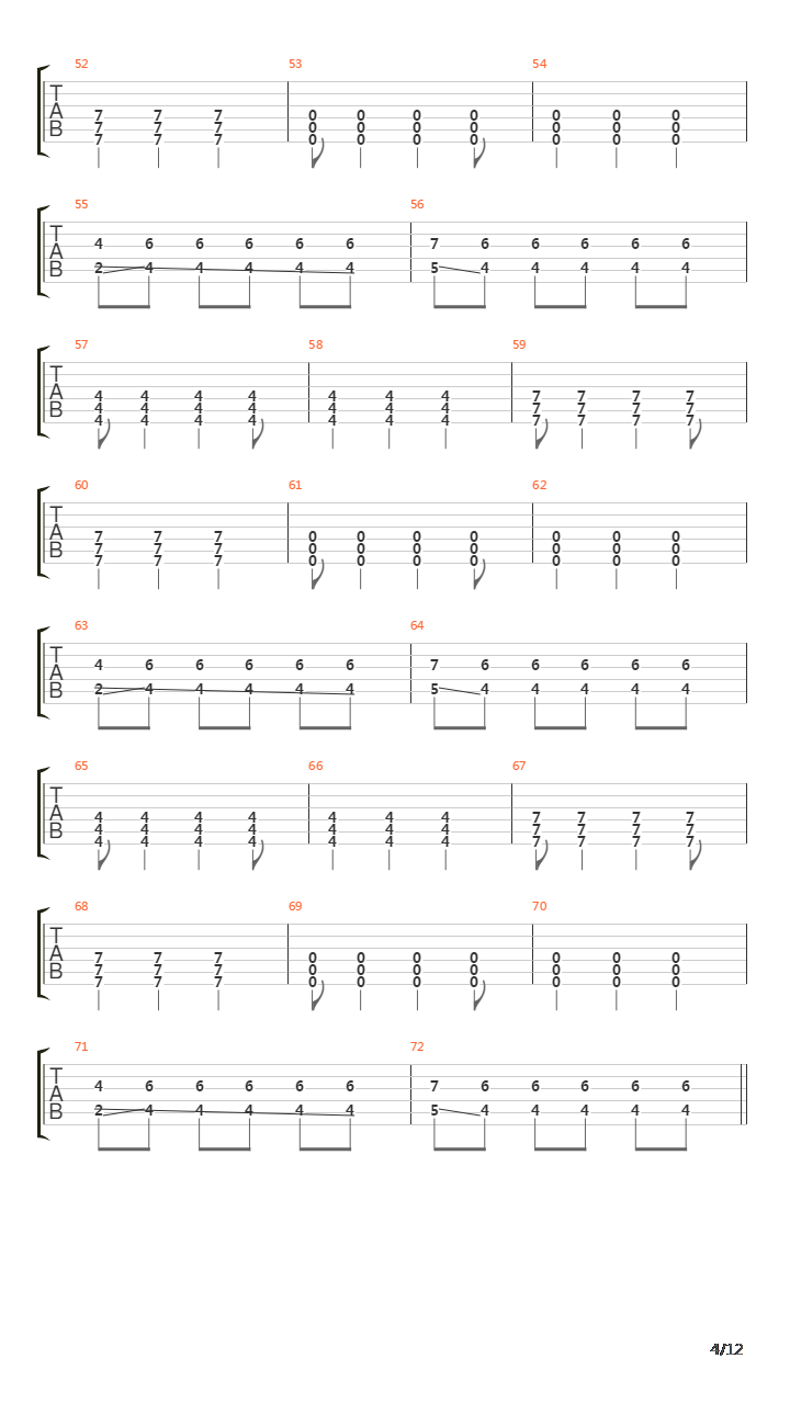 Gone (Version Easy)吉他谱