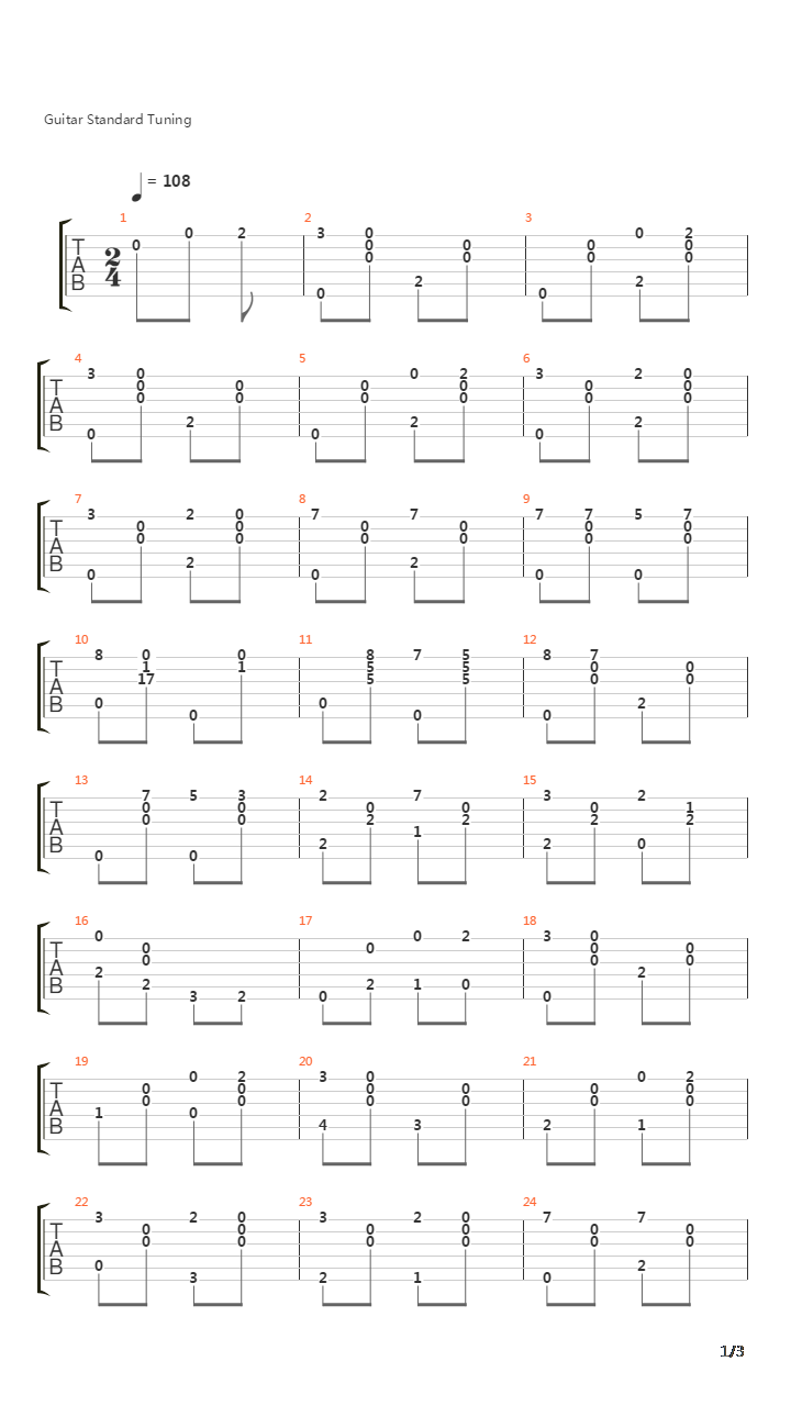 Bella Ciao Fingerstyle吉他谱