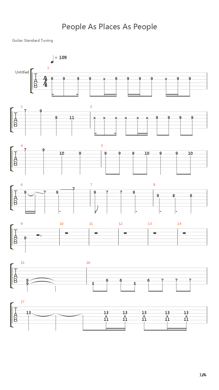 People As Places As People吉他谱