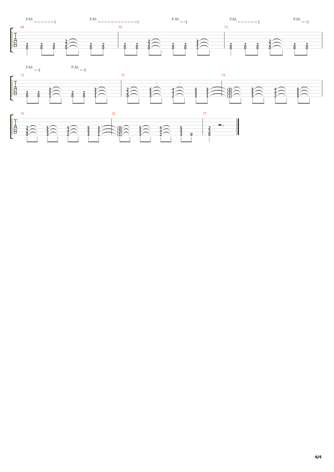 Isolated吉他谱