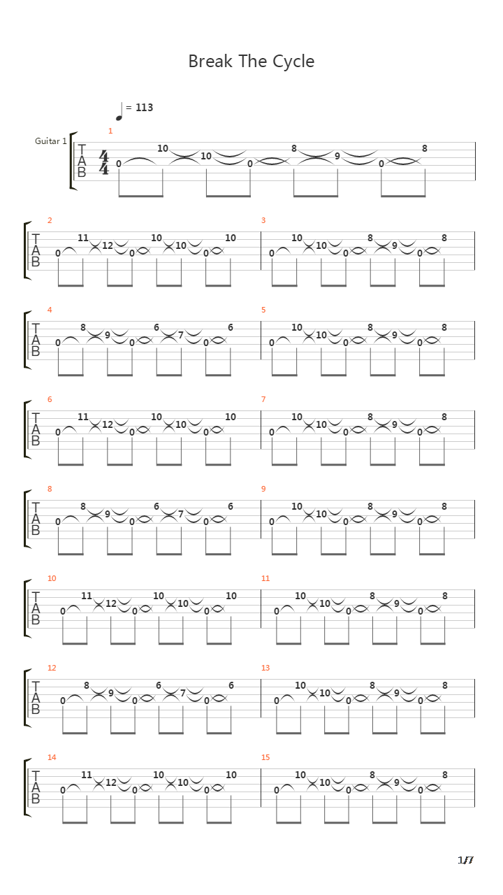 Break The Cycle吉他谱