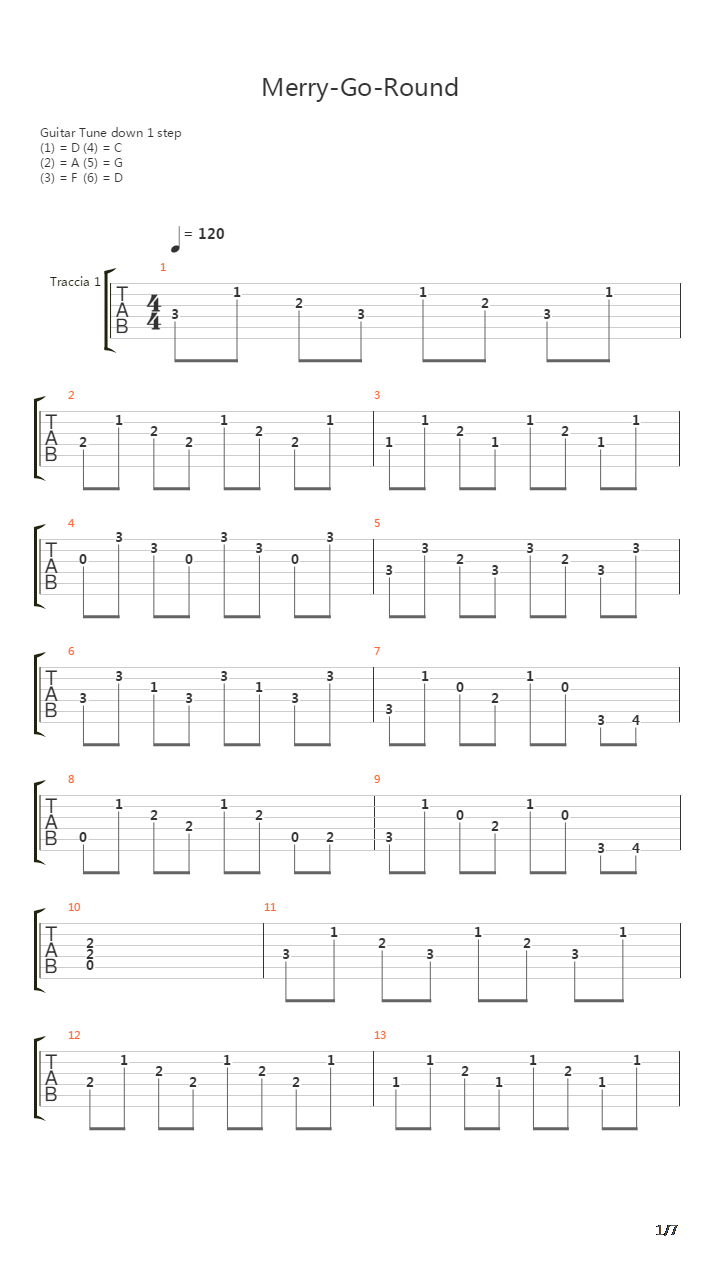 Merry-Go-Round吉他谱