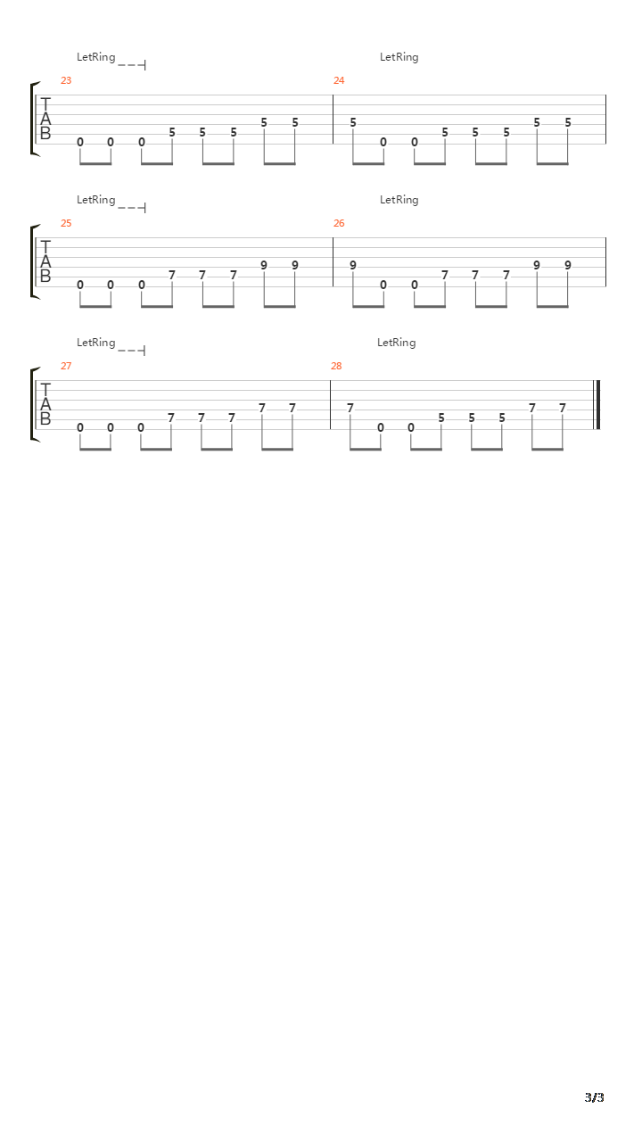 Pane吉他谱