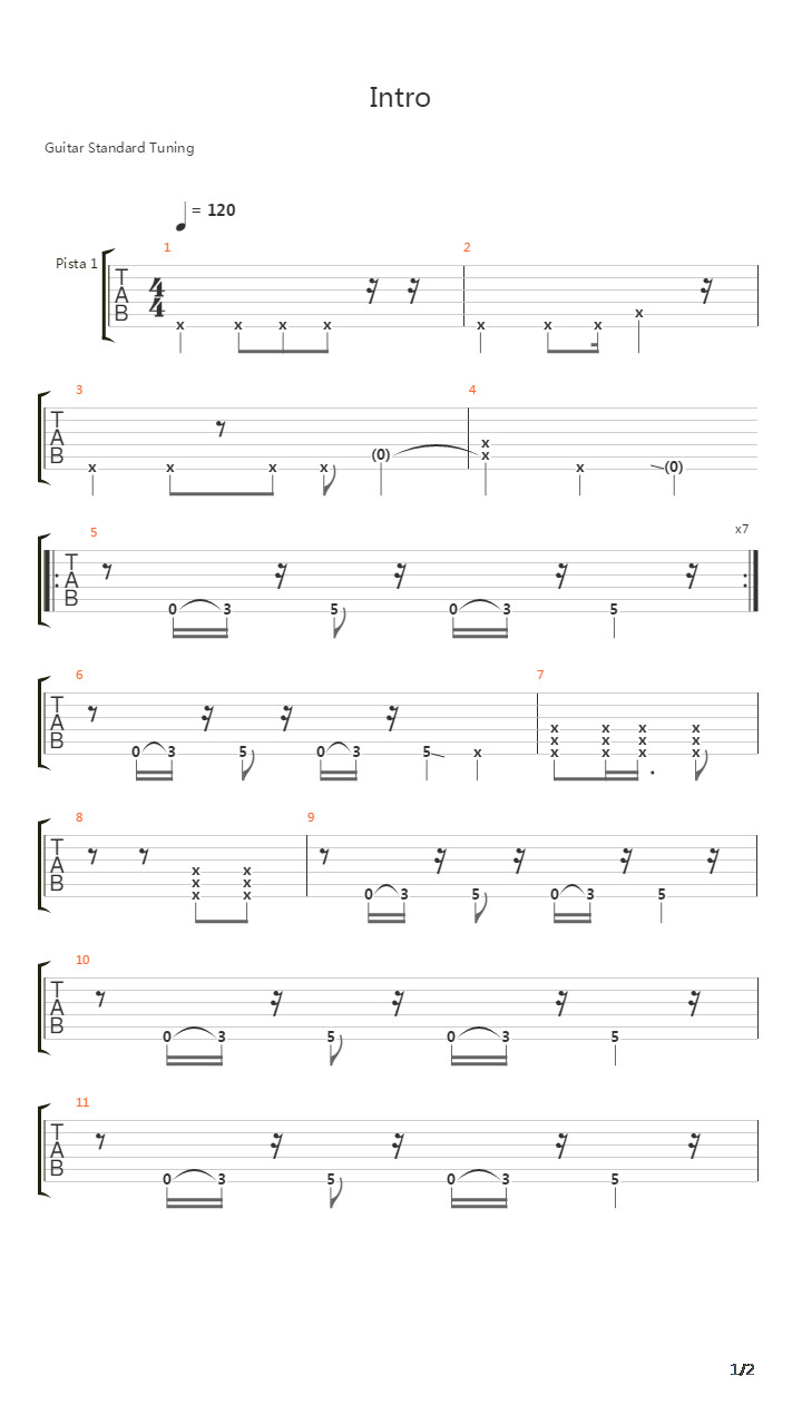 First Song,Test吉他谱