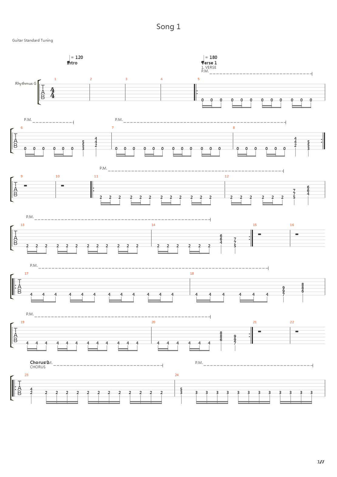 Song 1吉他谱