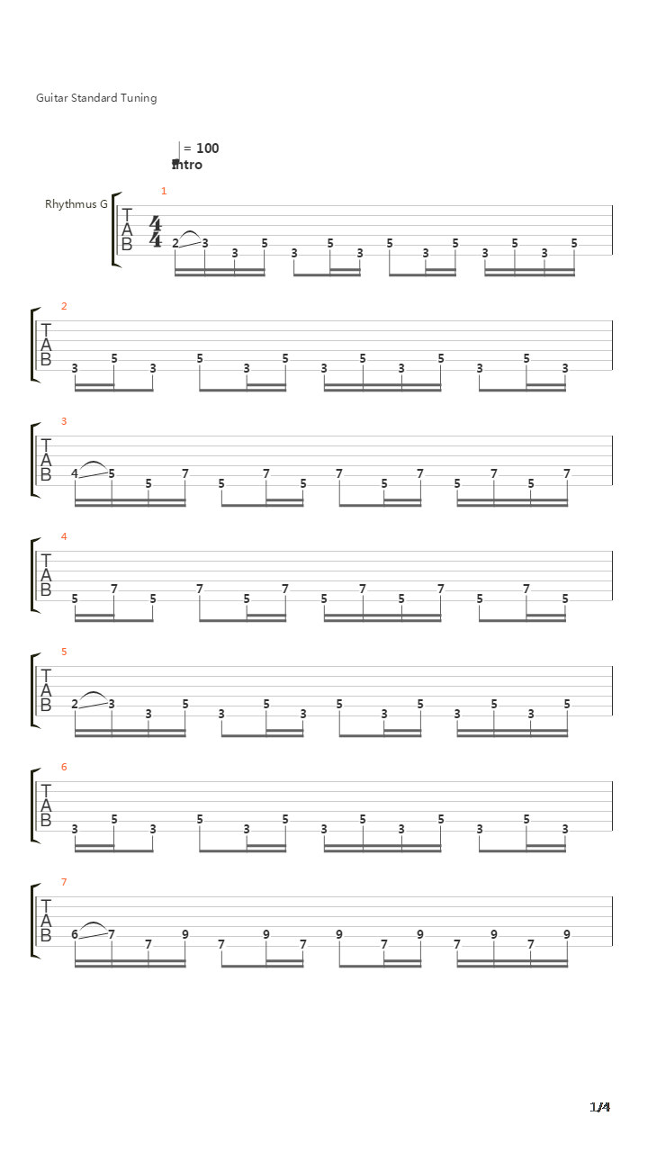 Song 10吉他谱