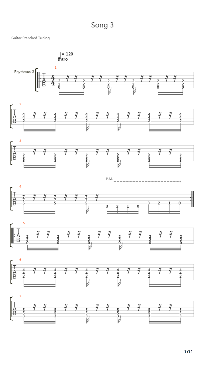 Song 3吉他谱