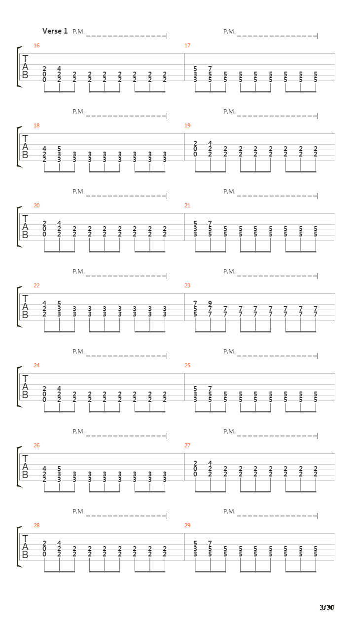 Song 30吉他谱