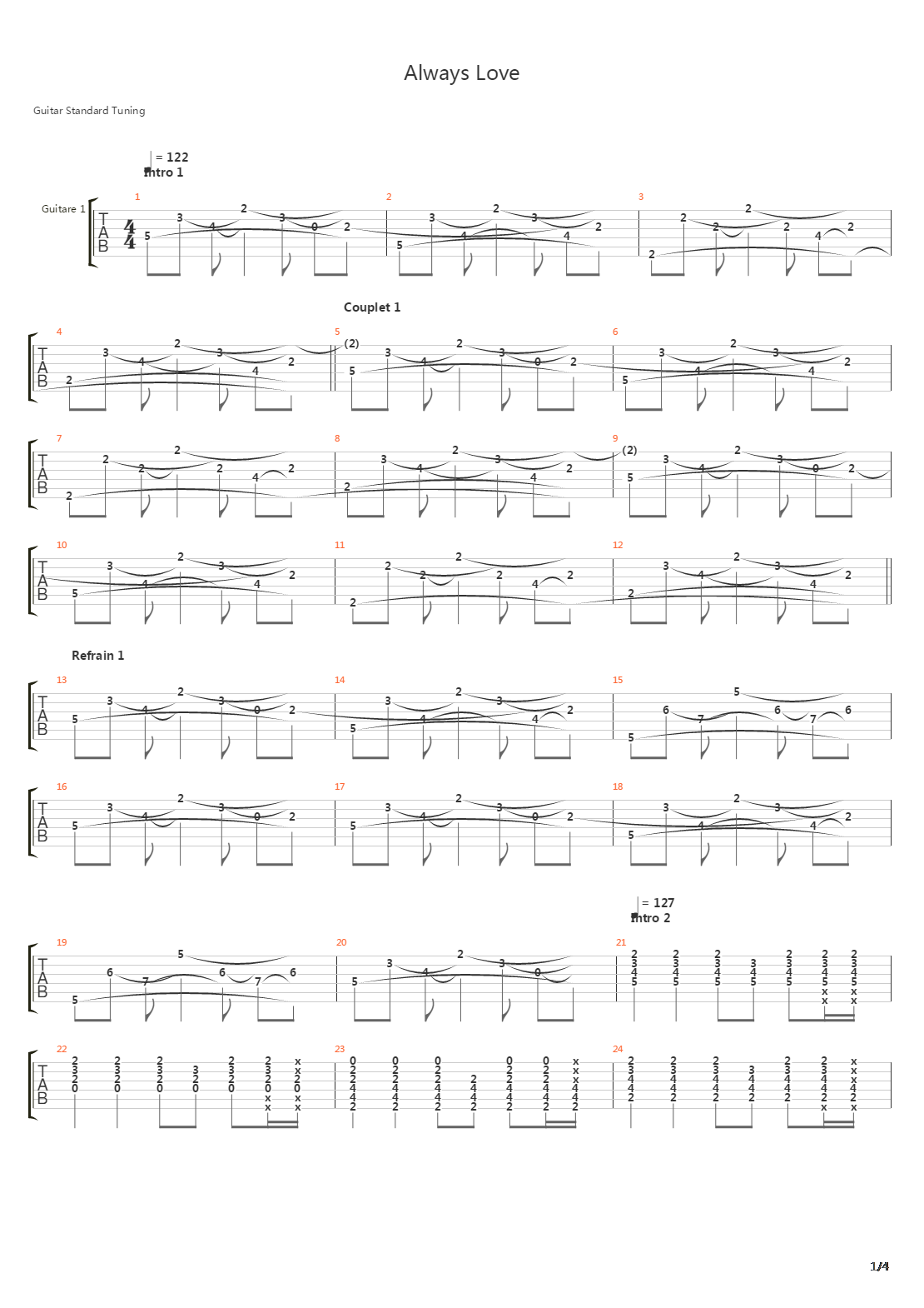 Always Love吉他谱