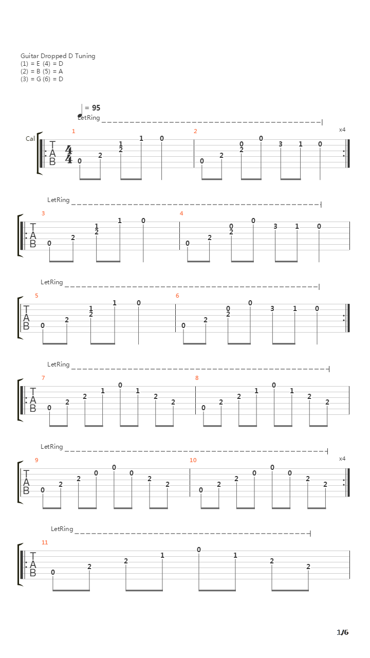 Song 1 (The Inner Flame)吉他谱