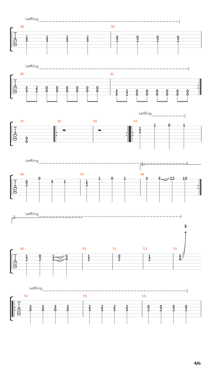 Song 1 (The Inner Flame)吉他谱