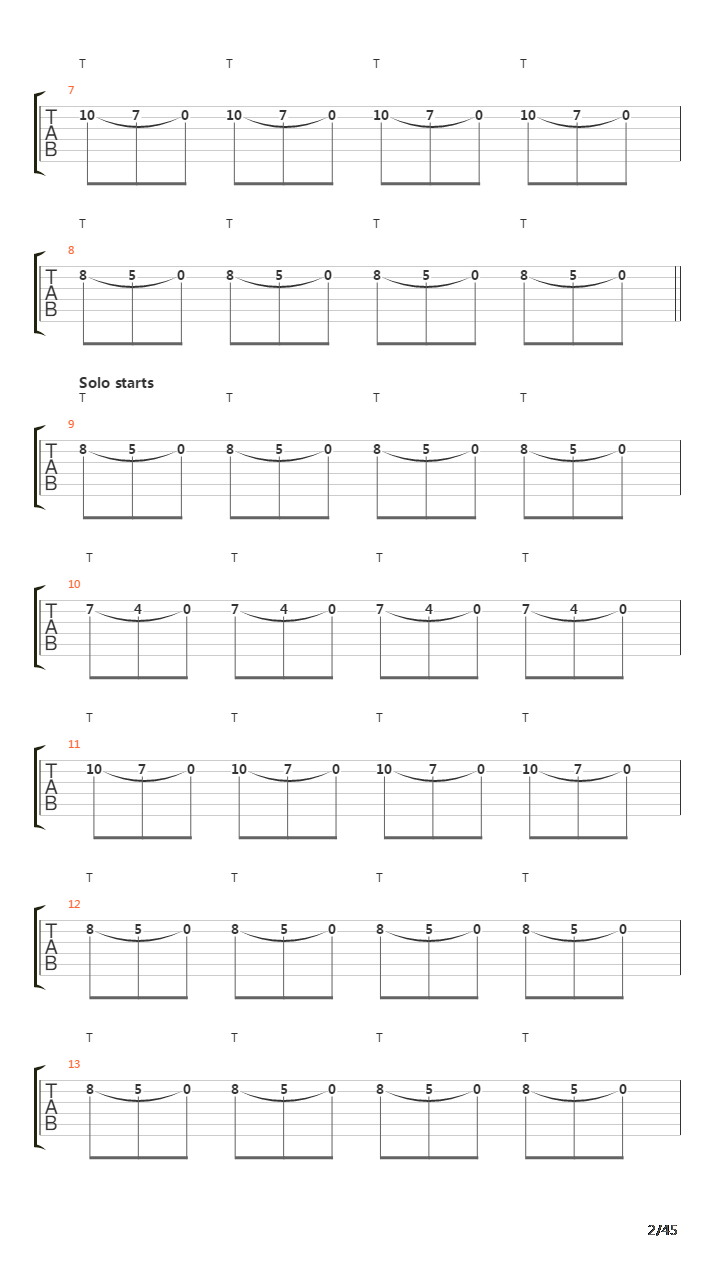 Sommer Guitar Tab吉他谱