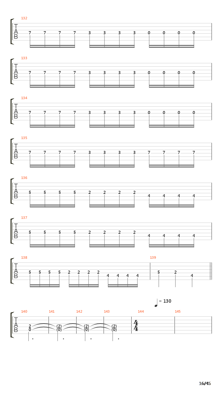 Sommer Guitar Tab吉他谱