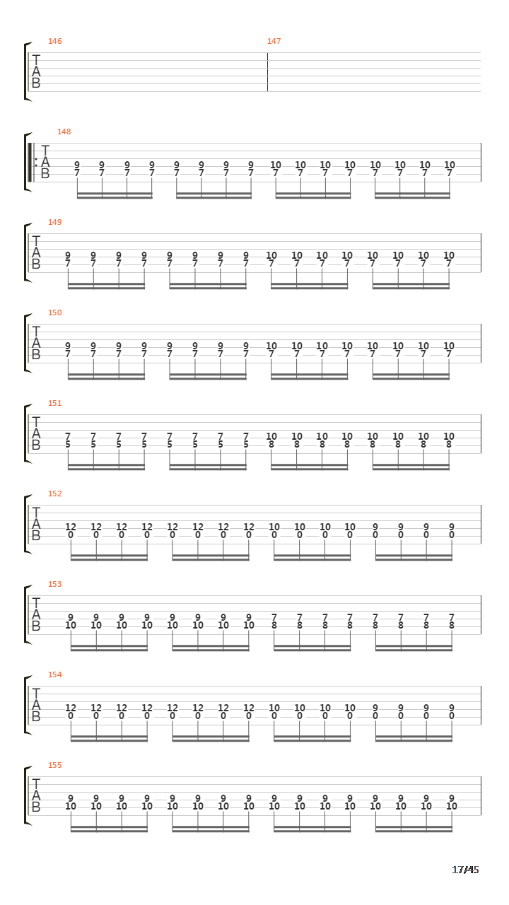 Sommer Guitar Tab吉他谱