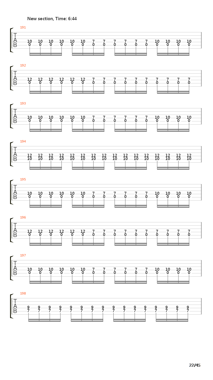 Sommer Guitar Tab吉他谱