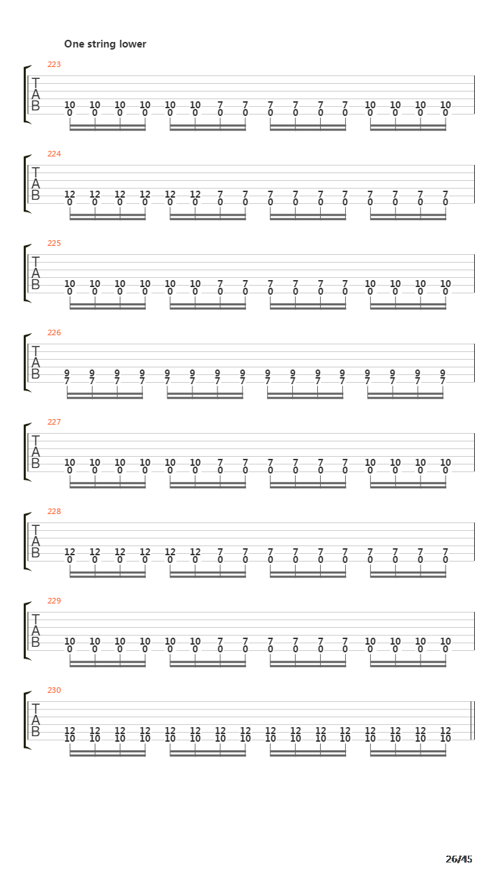 Sommer Guitar Tab吉他谱