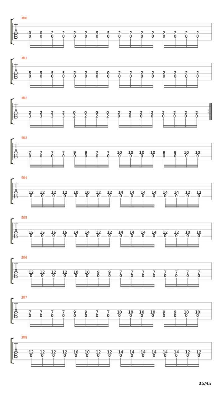 Sommer Guitar Tab吉他谱