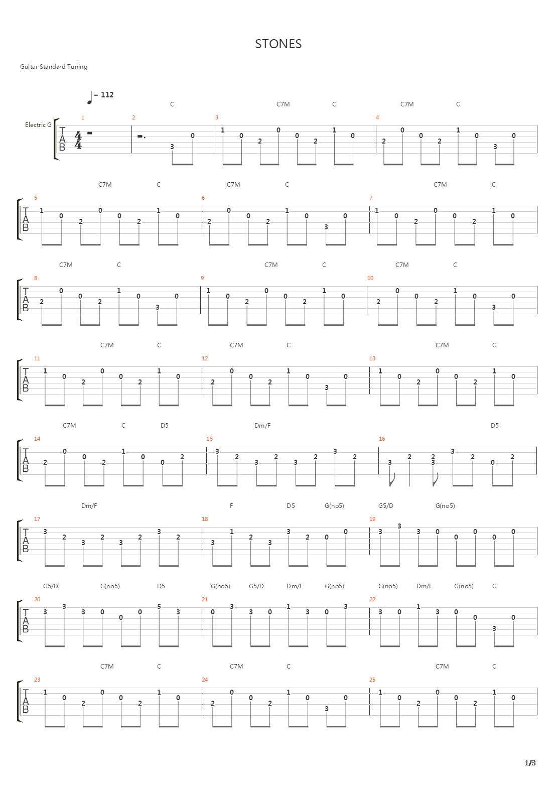 Stones吉他谱