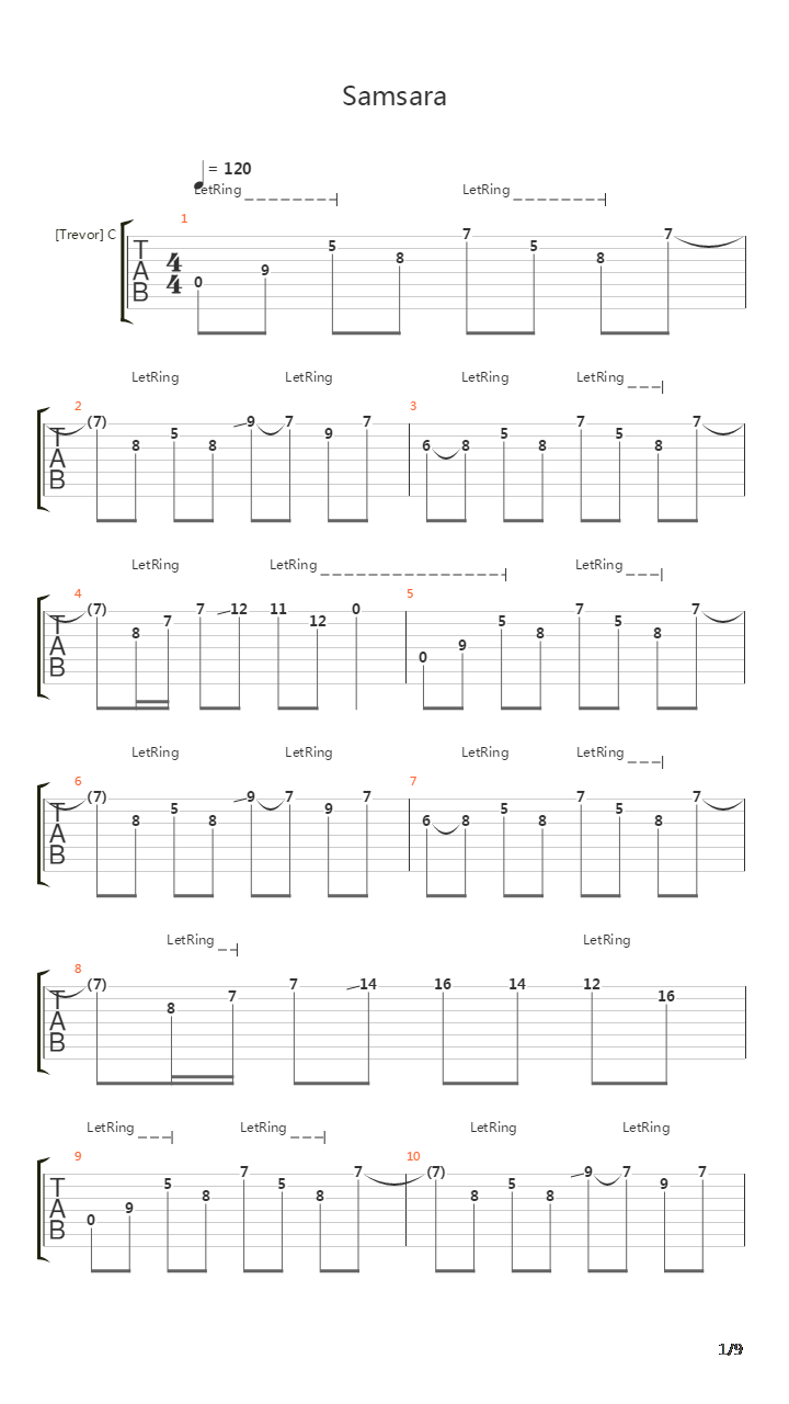 Samsara吉他谱