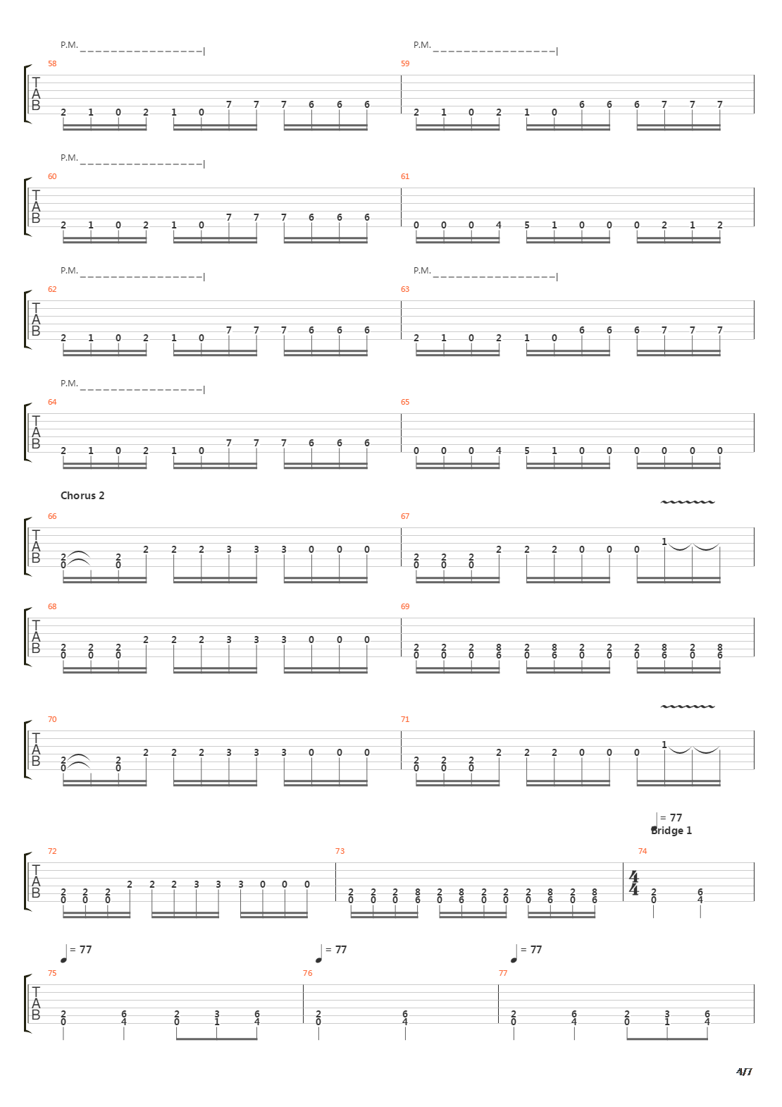 Signs Of The End吉他谱