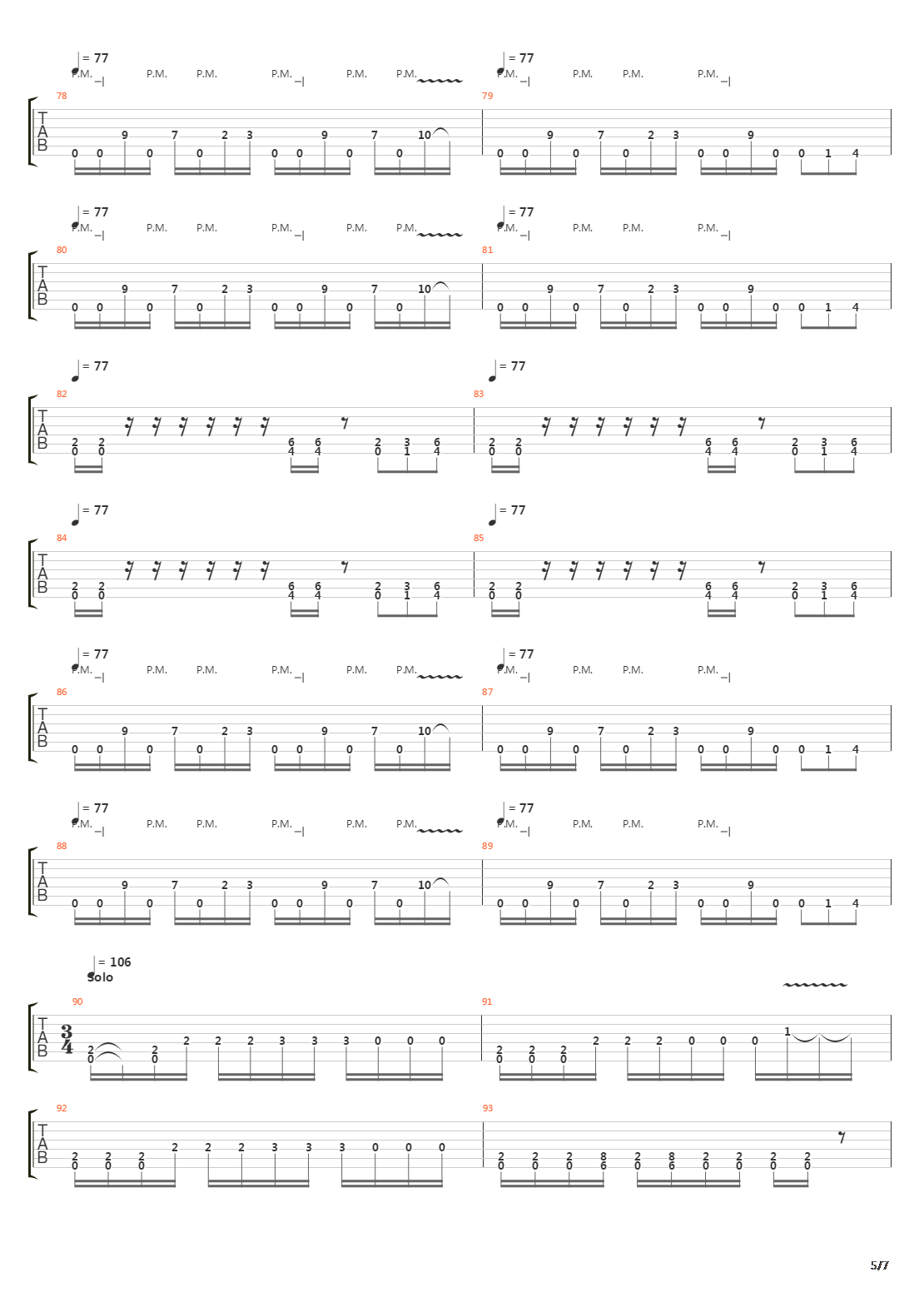 Signs Of The End吉他谱