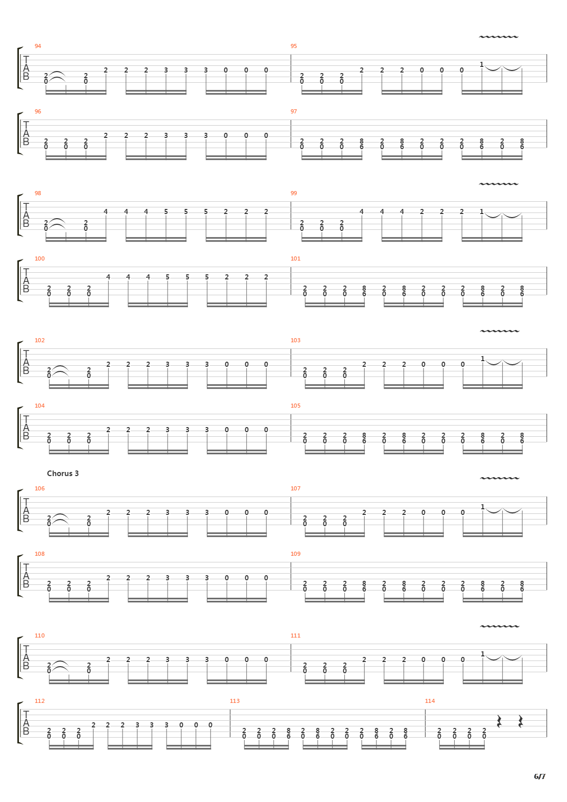 Signs Of The End吉他谱