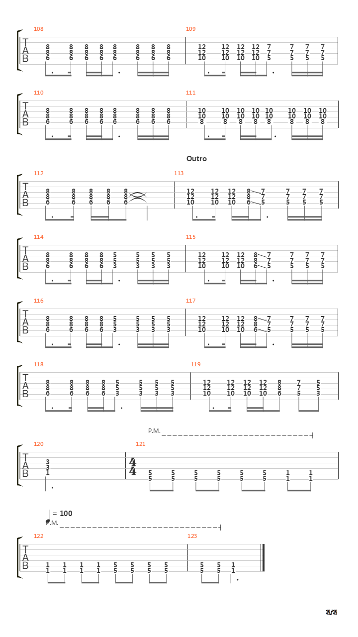 Over The Head, Below The Knees吉他谱