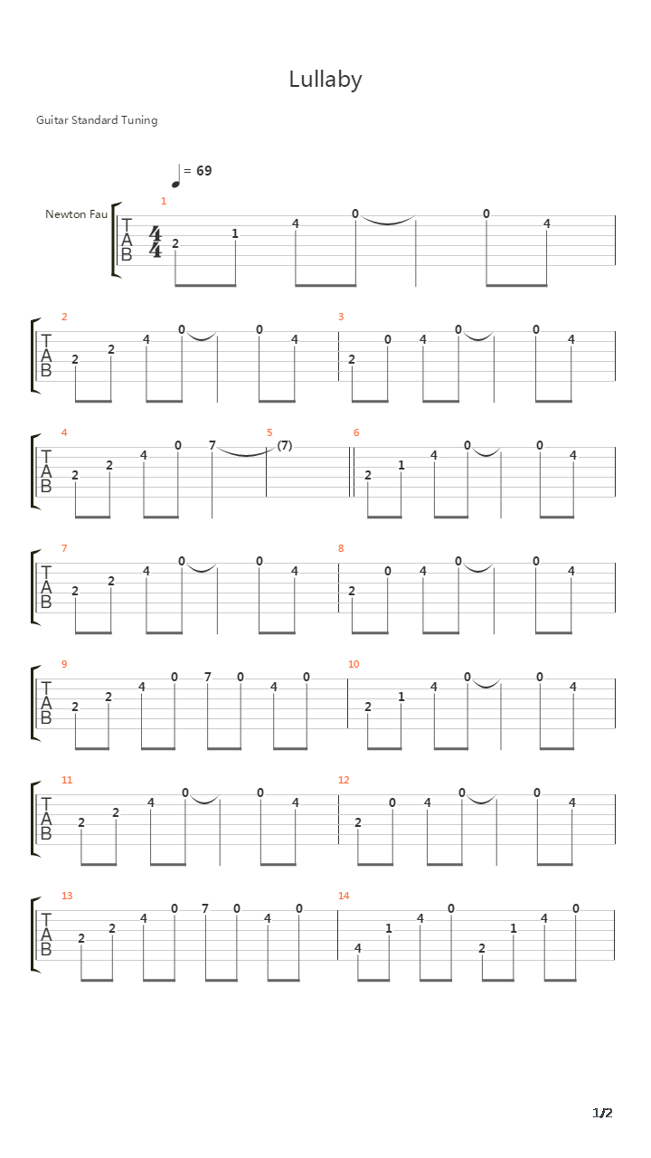 Lullaby吉他谱